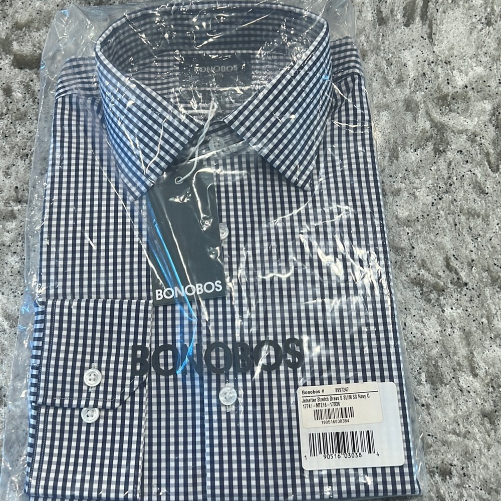 NWT Bonobos Button Down Long Sleeve Medium Slim Fit 17/36